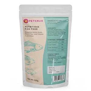 Petcrux Mini Pellet Fish Food for Complete Nutrition, 500g
