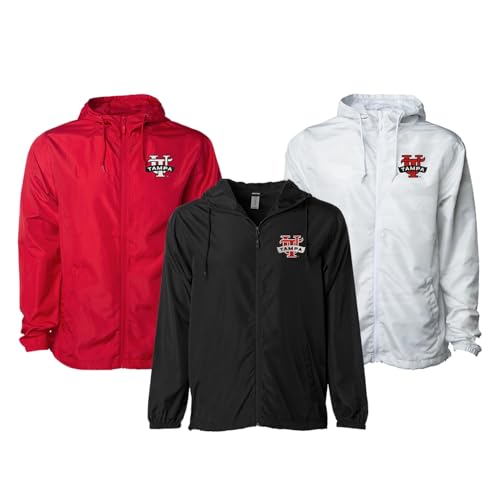 Sorority Letters Shop University of Tampa Lightweight Windbreaker Jacket embroidered with UT Logo3
