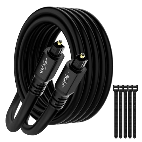 Mygatti Câble Optique Audio 50m, Toslink Câble Audio Numérique (S/PDIF, Dolby DTS Sound), Cable Fibre Optique pour Home Cinema, Barre de Son, PS4/Xbox One,...