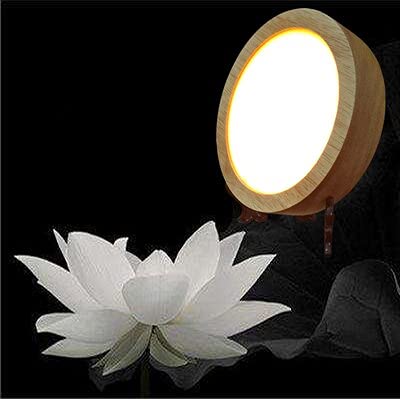 Lysee 3D Printer Parts & Accessories - Led Touch Light Base Solid Wood Wine Cup mat Ultra Bright White Light Charging Ultra Thin Simple Decorative Ornaments - (Color: 10cm Acacia Mirror)