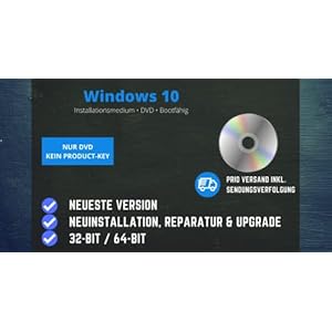 Windows 10 Installation Reparatur DVD CD (64-Bit)