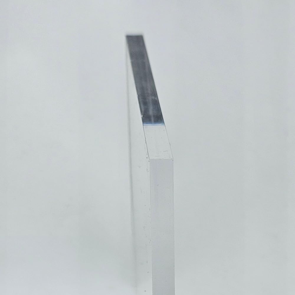 Placa de corte de PMMA de vidrio acrílico, transparente, grosor del material y tamaño a elegir (500 x 900 mm, 3 mm de grosor)