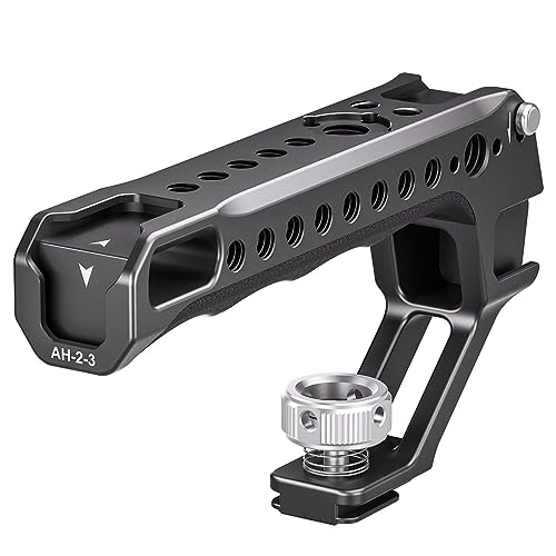 Image of LEOFOTO AH-2 Camera Top Handle, ARRI Side Locating Sockets, Cold Shoe Mount, Multiple 1 /4 inch-20 Accessory Sockets, Three Option Available (AH-2-3-COLD-SHOE)