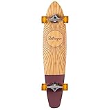 Retrospec Zed Bamboo Longboard Skateboard Complete Cruiser, Crimson Rising