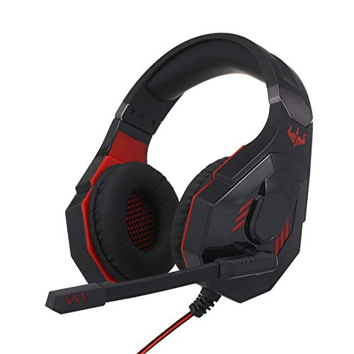 Gaming-Headset USB-kabelgebundene Gaming-Headset mit MIC-LED-Lichtbass-Surround-weichen Ohrenschützer for Spiele for
