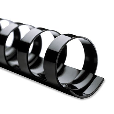 CombBind Standard Spines .25 in. Diameter 25 Sheet Capacity Black 100-Box