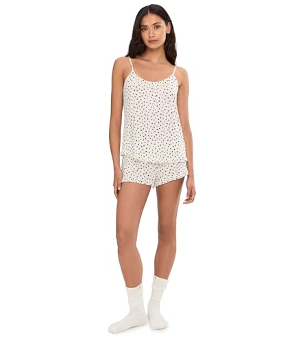 Image of Eberjey Women's Gisele Tencel Printed Modal Ruffle Cami & Shortie Short Set