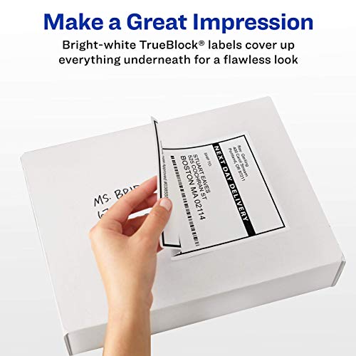 Avery Shipping Address Labels, Laser Printers, 3,000 Labels, 3-1/3X4 Labels, Permanent Adhesive, Trueblock (5-Pack 5164) #TOP2