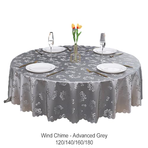 Nappe ronde en PU blanc cassé 180cm au design élégant et finition durable - 4