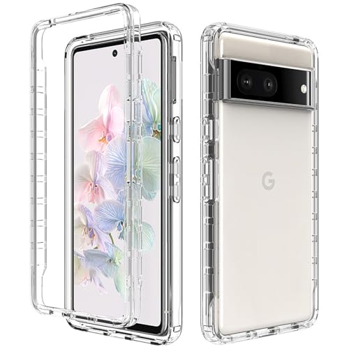 Google Pixel 8A 用 両面 ケース おしゃれ クリア グーグルピクセル8A 携帯カバー フルカバー 360°全面保護 耐衝撃 軽量 へのスクラッチ防止 透明 バンパー&ケースの三重構造 一体型 PC+TPU かわいい