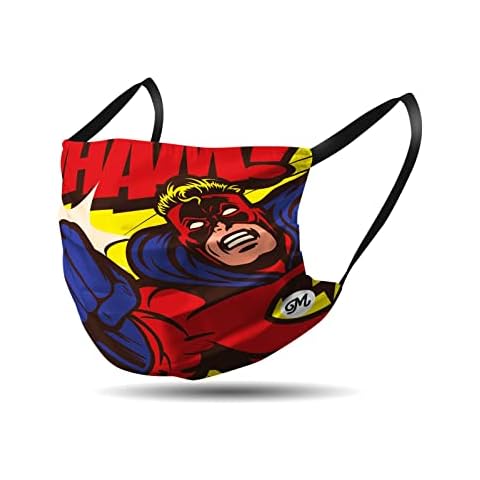 Baby Mask Cotton Washable Reusable Comfortable with Elastic Bands (Superheroes Wham) Cover