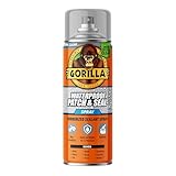 Gorilla Waterproof Patch & Seal Rubberized Sealant Spray, Crystal Clear, 14 Ounce (Pack of 1) - Seals Out Water, Air, and Moisture