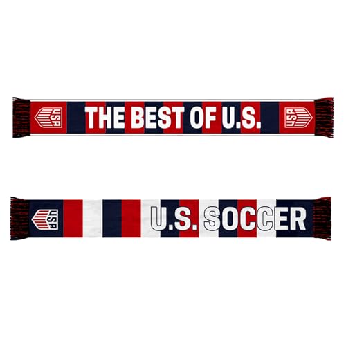Icon Sports Officially Licensed U.S. Soccer Scarf, Premium Acrylic Reversible Striped Unisex Soccer Gear - image 2