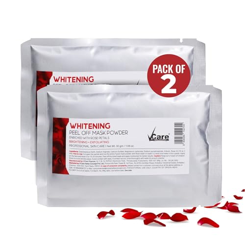 Image of Vcare Jelly Whitening Peel Off Mask For Facials Skincare |Face Mask Powder 30gm-Pack of 2 | Facial Skin Care Product for Women Smoothing, Moisturizing, Cleansing, Refreshing