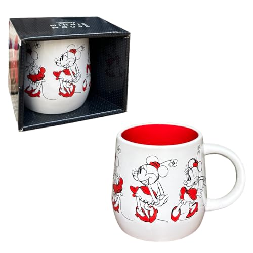 Tazza in ceramica da collezione Minnie Disney modello bombato 360 ml tazza da colazione per grandi e piccoli