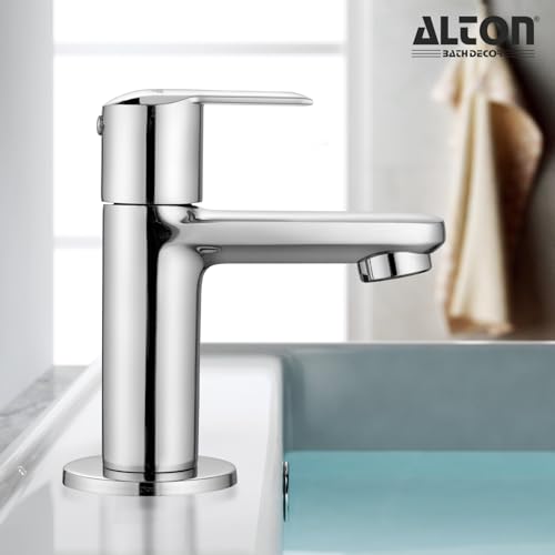 Image of ALTON XNO5001, Brass Pillar Cock | Wash Basin Tap | Bathroom Taps | Silver