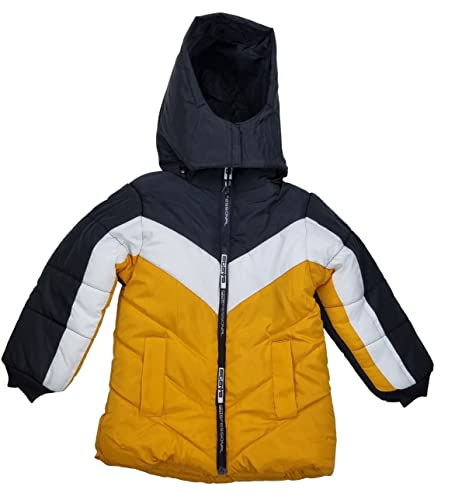 Fashion Boy Jungen Jacke Winterjacke gefüttert in Gelb/Weiß/Schwarz, Gr. 92/98, K.JH40.2