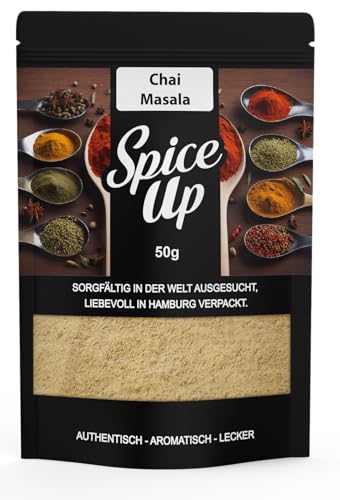Spice Up Chai Masala 50g – Indische Gewürzmischung für Masala Chai – Teegewürz – 100% naturreine Zutaten – Würzig, warm & aromatisch – Für Tee, Milchgetränke & Desserts – Vegan & ohne Zusatzstoffe