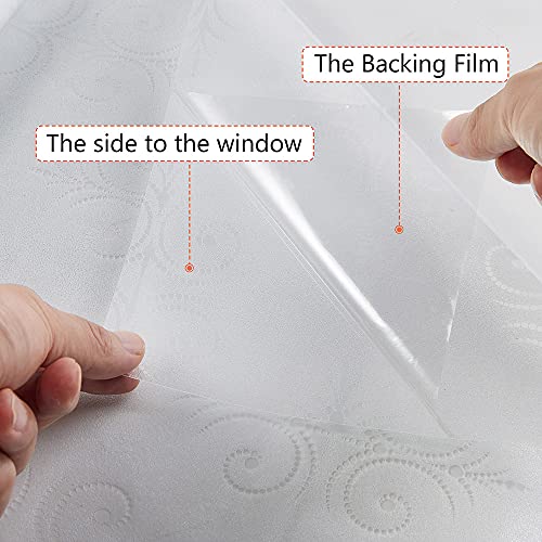 Lemon Cloud Decorative Window Film Static Frosted Privacy Film Glass Cling Non Adhesive Opaque Film Anti-Uv For Kitchen Bathroom Home 17.5 X 78.7 Inches #TOP6