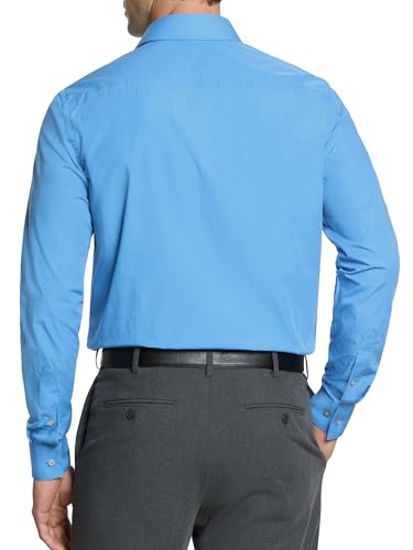 Image of Van Heusen Men's Poplin Regular Fit Solid Point Collar Dress Shirt