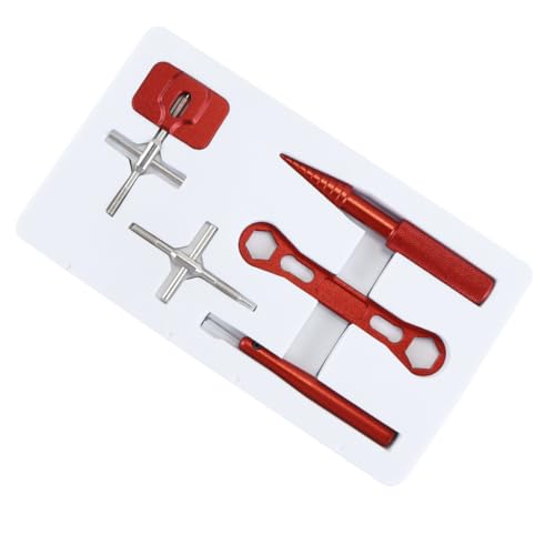 Durlo - Durlo Reel Repair Tool Kit for Fishing Reel Removal Bearing Maintenance Spool Disassembling Wrench Red