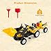 Olakids Kids Ride on Excavator, Pedal Digger Car Bulldozer with Manual Control Bucket, Detachable Cargo Trailer, Shovel, Rake, 6 Wheels, Horn, Construction Tractor for Toddlers 3+