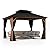 PURPLE LEAF 10' X 12' Hardtop Gazebo Outdoor Wood Grain Aluminum Frame Galvanized Steel Double Roof Gazebos with Netting and Curtains for Patio Deck Backyard Garden