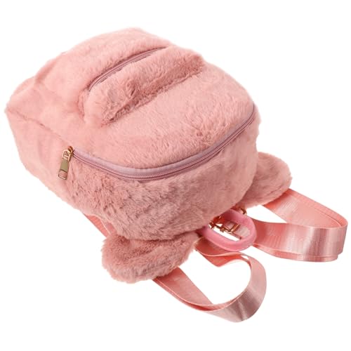 Sac à dos furry femmes tendance mode avec oreilles d'ours et texture douce peluche