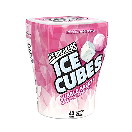 Ice Breakers Bubble Breeze Sabor (Ice Cubes Goma de mascar sin azúcar con xilitol), 4.23 oz