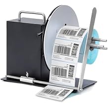 Automatic Label Rewinder Speed-Adjustable Label Rewinding Machine, Synchronized with Printer, Adjustable Core Holder 1"- 3", Label Width 120mm/4.72 inch,Roll Diameter 185mm/7.28"