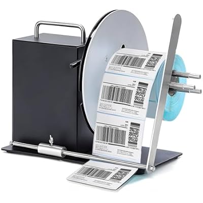 Automatic Label Rewinder Speed-Adjustable Label Rewinding Machine, Synchronized with Printer, Adjustable Core Holder 1- 3, Label Width 120mm/4.72 inch,Roll Diameter 185mm/7.28