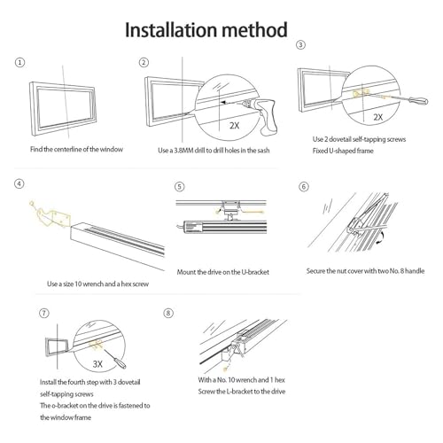 Abridor automático de ventana con mando a distancia para control cómodo de tragaluces 8