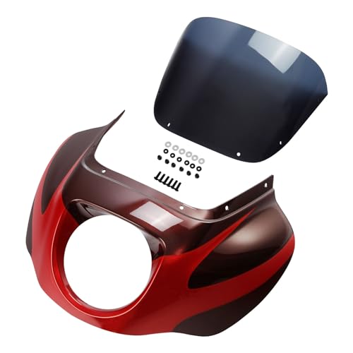 Image of Front Headlight Quarter Fairing Windshield Fit For Harley Softail Low Rider FXLR S FXLRS 2018-2025 Street Bob FXBB FXBBS 2018-2025 Softail Standard FXST 2020-2024 Wicked Red /Twisted Cherry