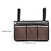 Wheelchair Side Bag with Pouches and Reflective Stripe, Wheelchair Armrest Side Organizer for Electric Wheelchairs, Manual Wheelchair, Lightweight and Easy to Use (Brown)