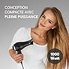 LEBENLANG Seche cheveux voyage pliable petit - 1000W & Double tension & Sac de voyage avec buse de coiffage inclus I Sèche cheveux ionique Hair dryer I Mini sechoir cheveux Séche cheveux leger
