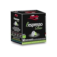 Caffè Trombetta L'Espresso, Capsule Compatibili Nespresso, Biologico - 8 Confezioni Da 10 Capsule (Totale 80 Capsule)
