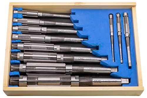 Cme 11Pcs Adjustable Hand Reamer Set, 15/32" To 1-1/2", H4 To H14 #TOP2