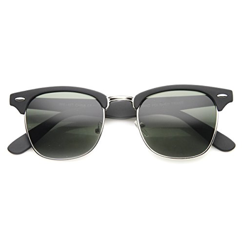 Image of zeroUV Half Frame Semi-Rimless Horn Rimmed Sunglasses