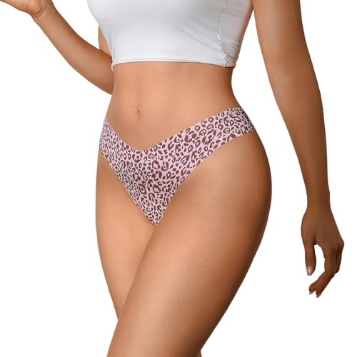 Image of DEANGELMON Seamless Thongs for Women No Show Thong Underwear Women Comfortable Multiple Pack