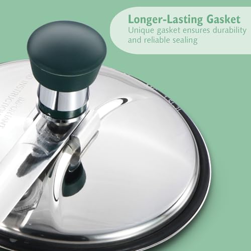 Image of Hawkins Quik 1.5 Litre Stainless Steel Pressure Cooker | Straight Body | Induction & Gas Compatible | Ideal for 1-2 persons | ISI Certified | Guaranteed for 5 year | Silver (QSP15)