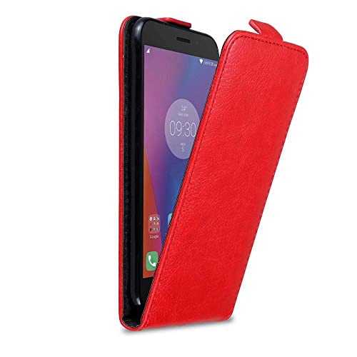 Cadorabo Custodia per Lenovo K6 / K6 POWER in ROSSO MELA - Protezione in Stile Flip con Chiusura Magnetica - Case Cover Wallet Book Etui
