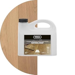 WOCA Natural Soap, White |2.5 L| - Concentrated Wood Cleaner for oil or wax finished hardwood floors, tables, millwork, cutting boards, and countertops.