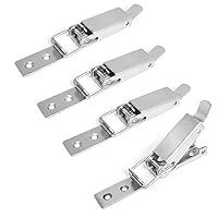 4 stück Spannverschluss Edelstahl, Hebel Verschluss, Kistenverschluß, Kistenverschluss Spannverschluss Eckbefestigung, Toggle Latch, Verstellbar Metall Hebel Verschluss, für Kisten Schrank Schublade