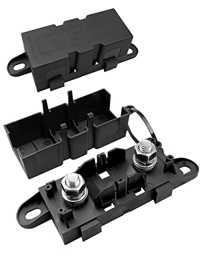 Portafusibles MEGA de coche para fusibles atornillados ANM de 500A y 32V negro