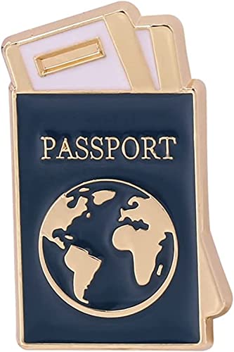 Travel Passport Jewelry Enamel Pin Brooch Pin Metal Badges Brooches Lapel Pin Backpack Bag Decoration Pins Pilot Gift