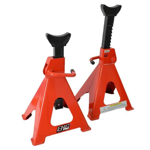 Coppia di cavalletti 6 T Tonnellate TON, martinetti Professionali Crick Supporti per Auto, Camper Paio di cavalletti di Sostegno per Officina Garage – MA CV C060 – ENG PRO