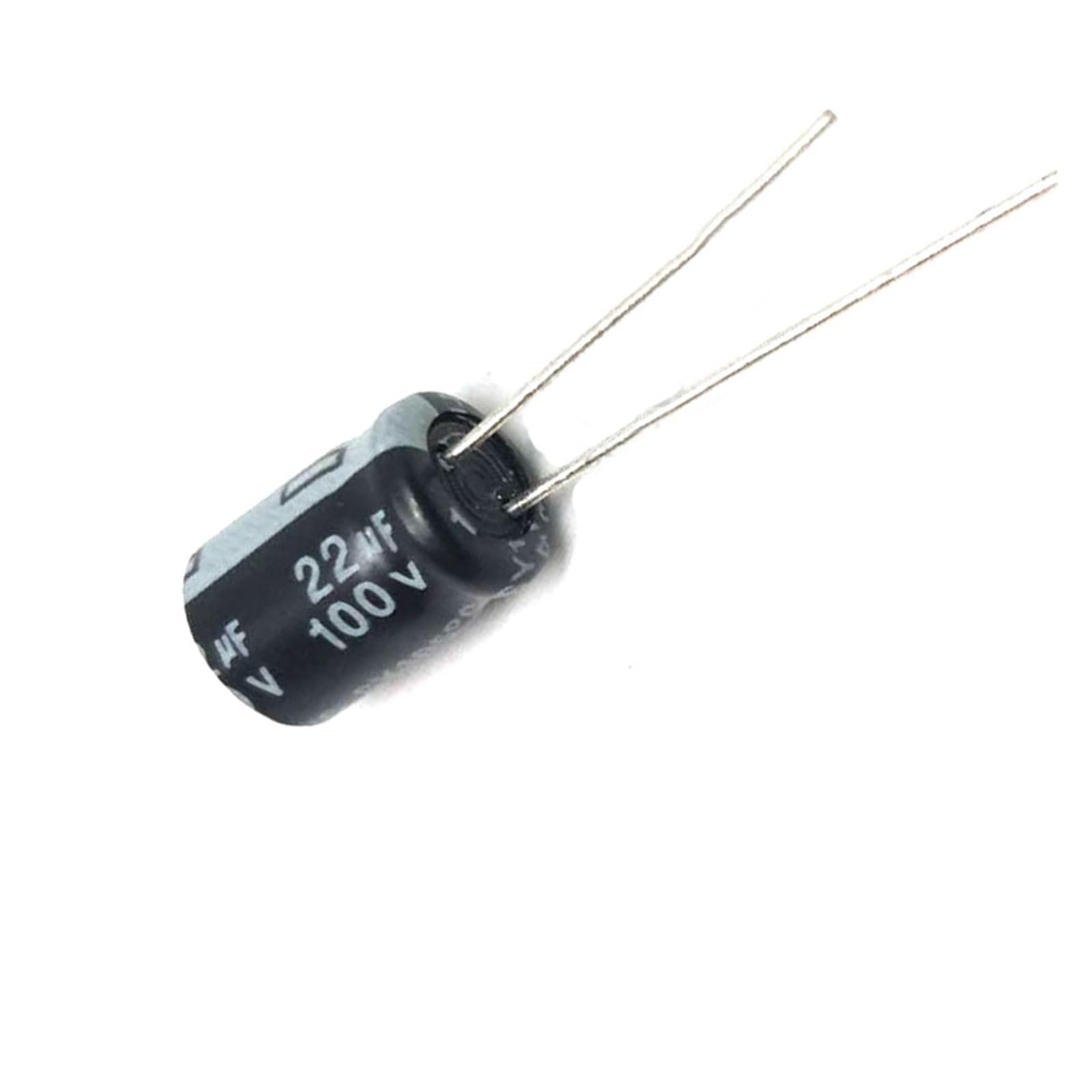 Condensateur électrolytique 100V 10uF radial 6x11mm pour circuit électronique - Lot de 50 pièces