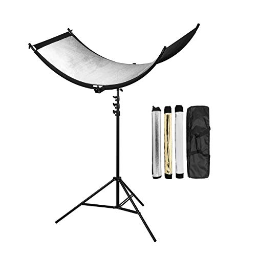 Glow ArcLight II Curved Reflector Kit with 7.2' Pro Air-Cushioned Heavy-Duty Light Stand