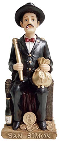 Figura Decorativa de San Simón de Resina 10 Pulgadas