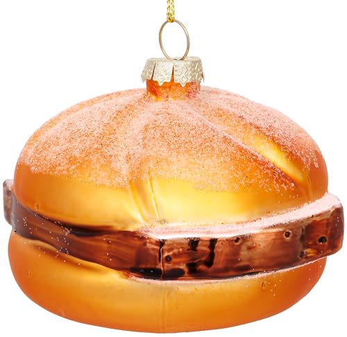 SIKORA Leberkäs Brötchen besondere Weihnachtskugel Glas...